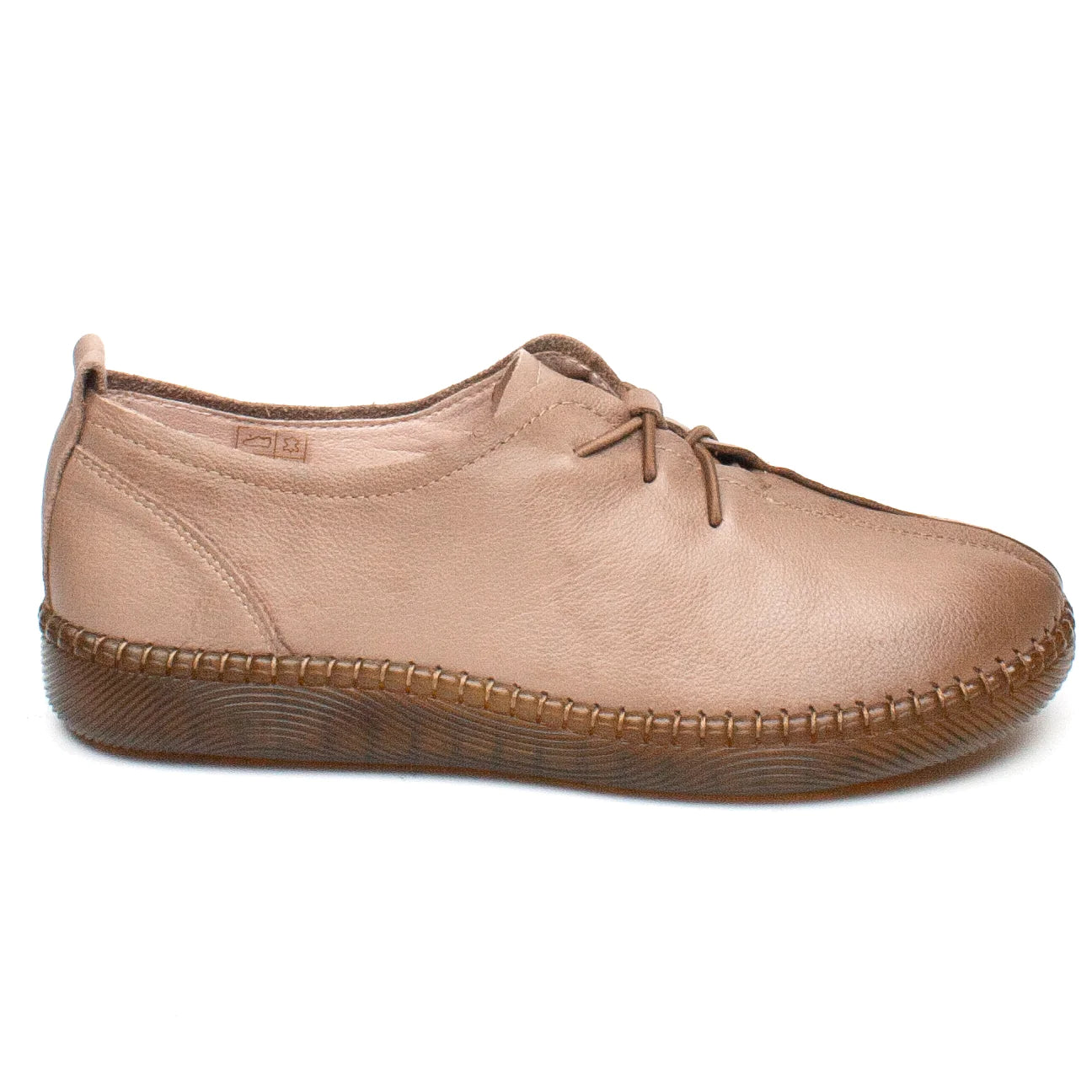 Women's casual shoes made of genuine leather FORMAZIONE 9520 apricot