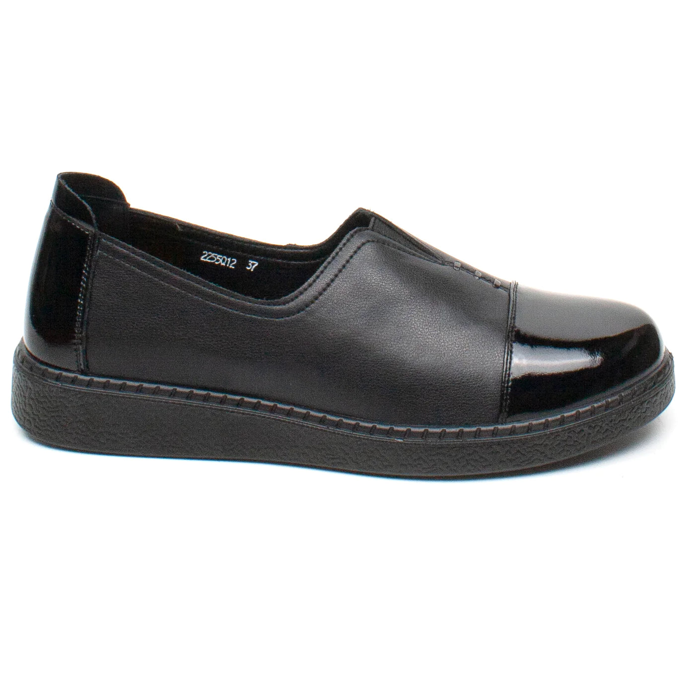 Women's casual shoes, natural leather Q12, black