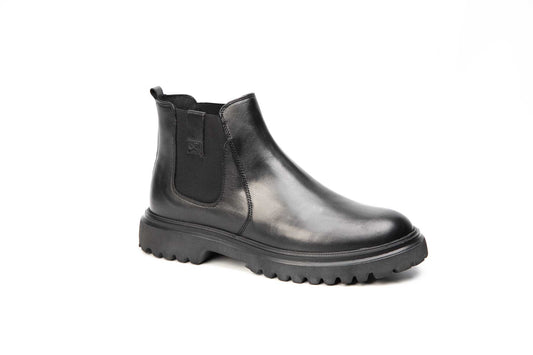 Ghete barbati casual piele naturala CATALI 068 negru box