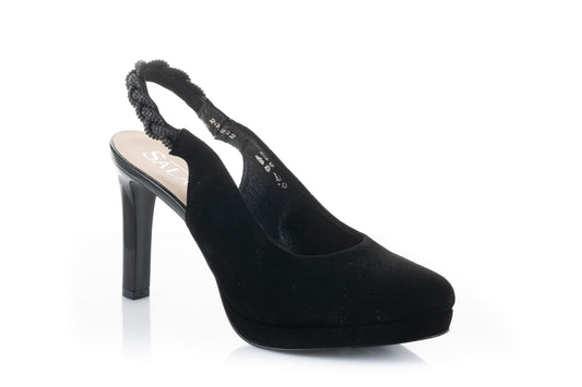 Pantofi dama eleganti piele naturala SALA dec 20292 negru velur