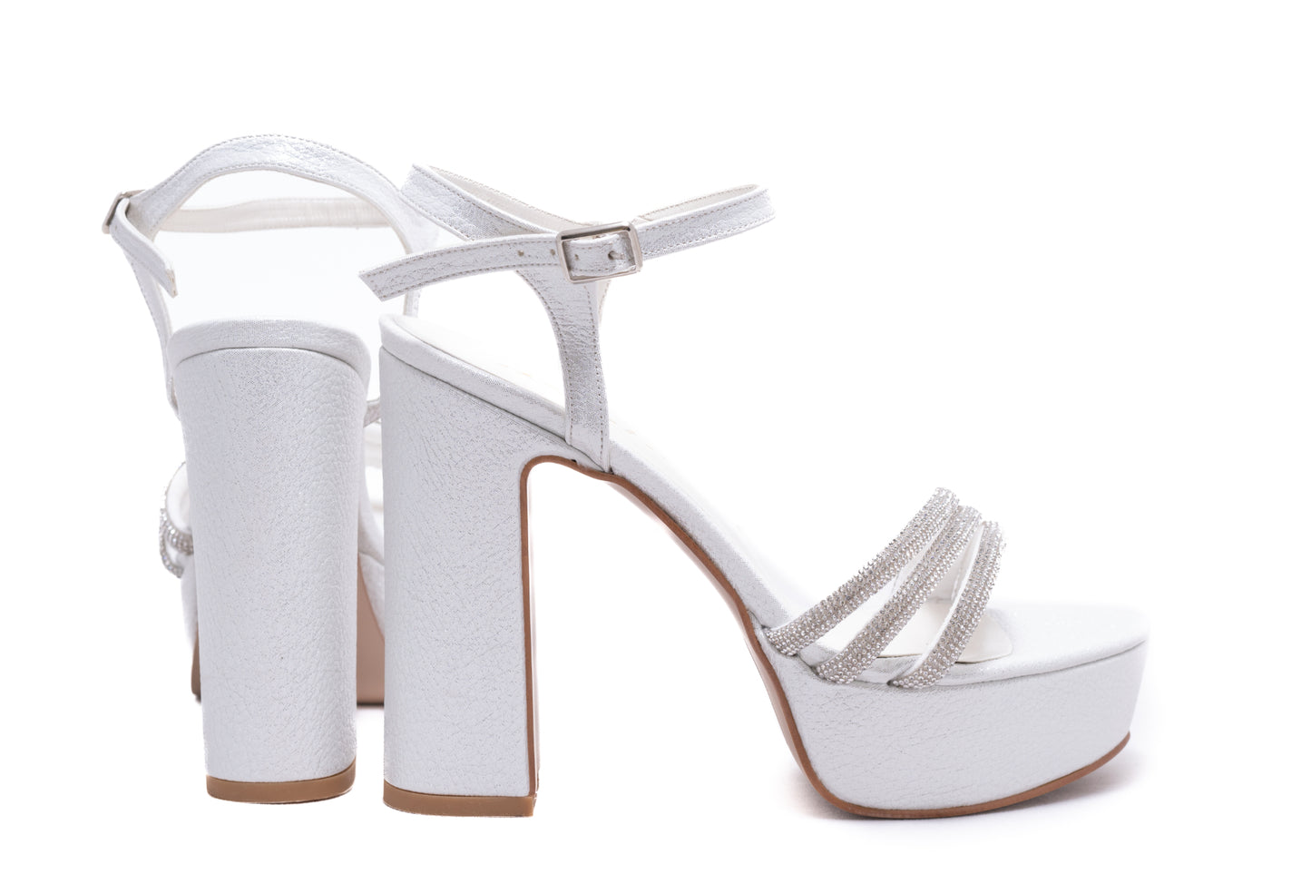 Sandale mireasa piele ecologica KARIN 7234 alb