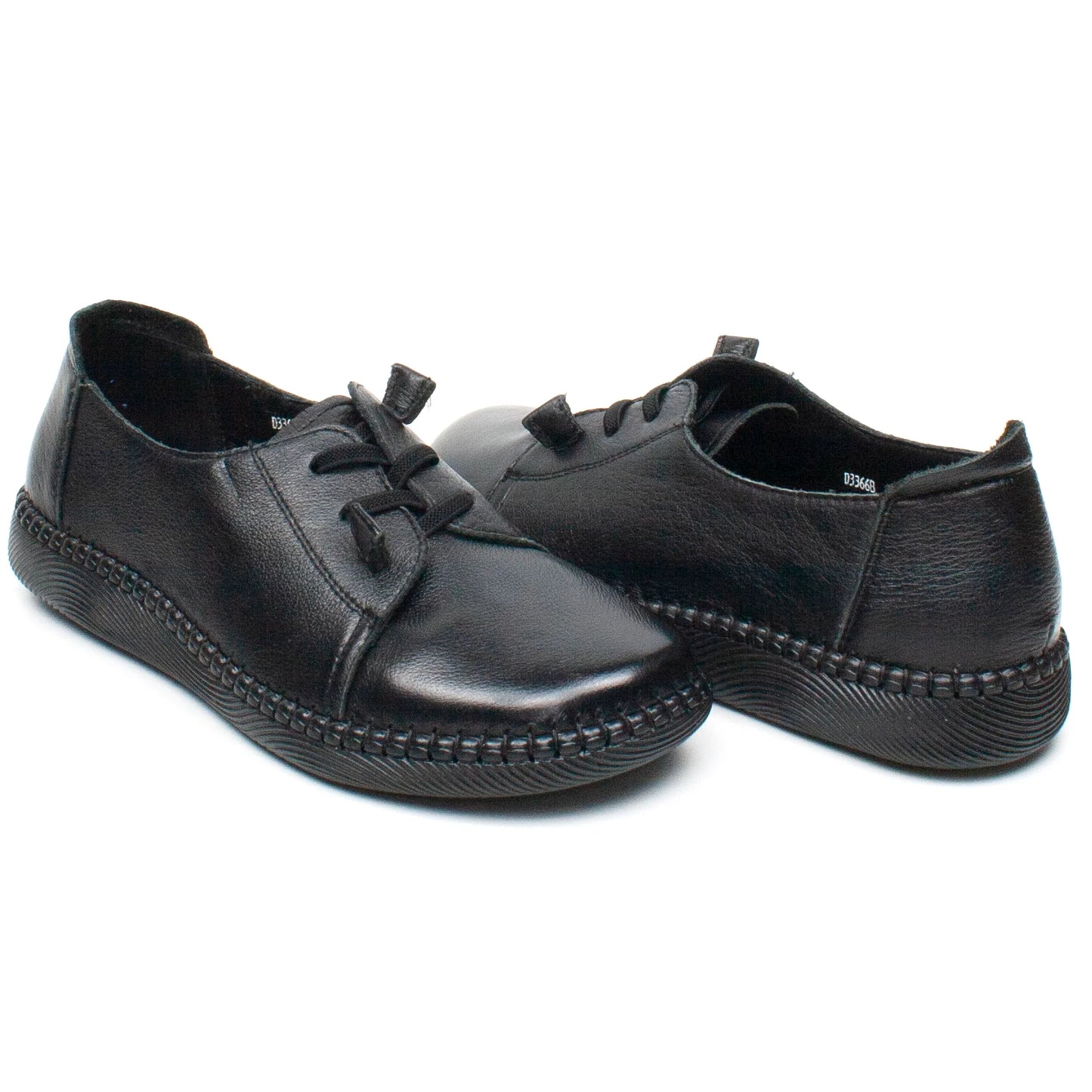 Women's casual shoes made of genuine leather FORMAZIONE 3366 black