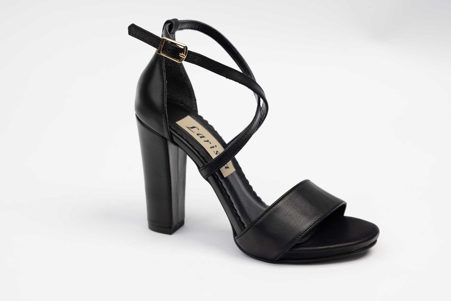 Elegant women's sandals made of natural leather LARISA 2-41 N box 