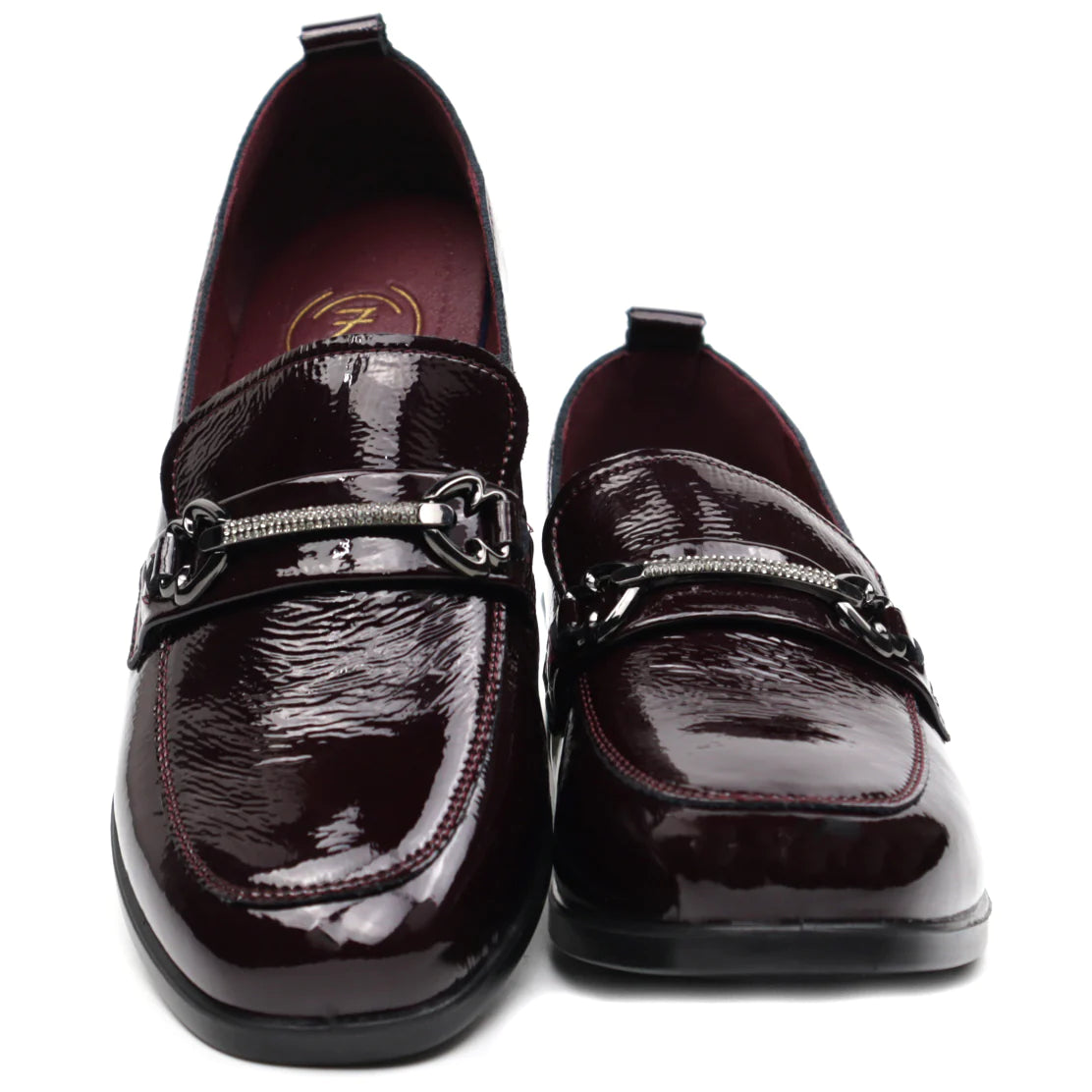 Pantofi dama casual piele naturala FORMAZIONE 735 bordo lac
