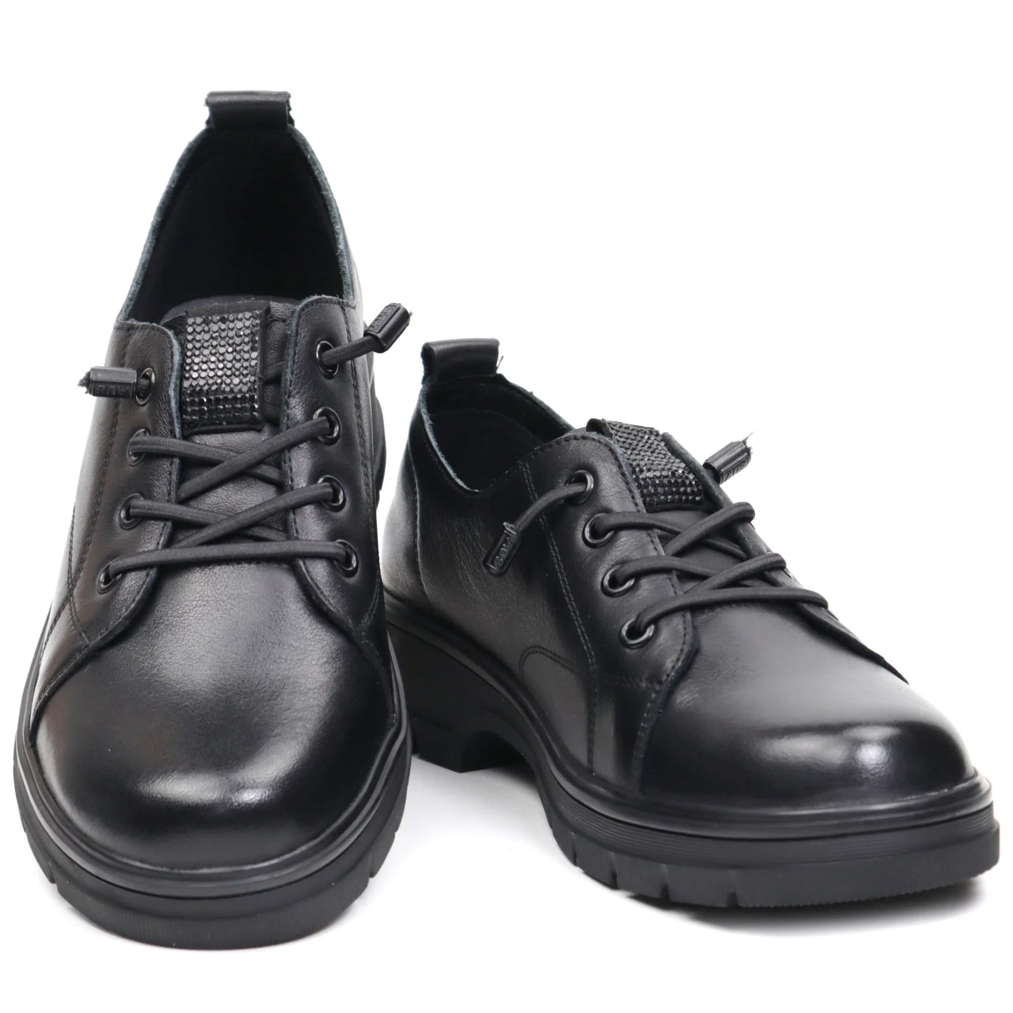 Women's casual shoes made of genuine leather FORMAZIONE 23726 black