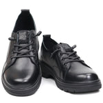 Pantofi dama casual piele naturala 23726 negru