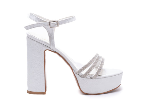 Sandale mireasa piele ecologica KARIN 7234 alb