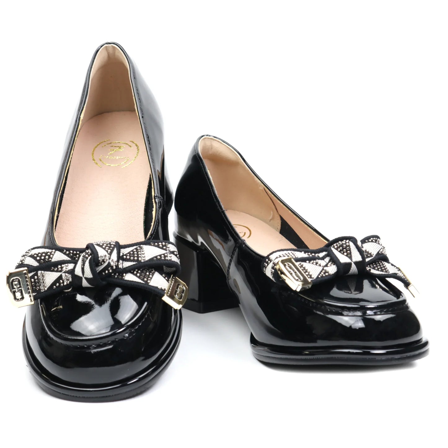 Pantofi dama casual piele naturala FORMAZIONE 30 negru lac