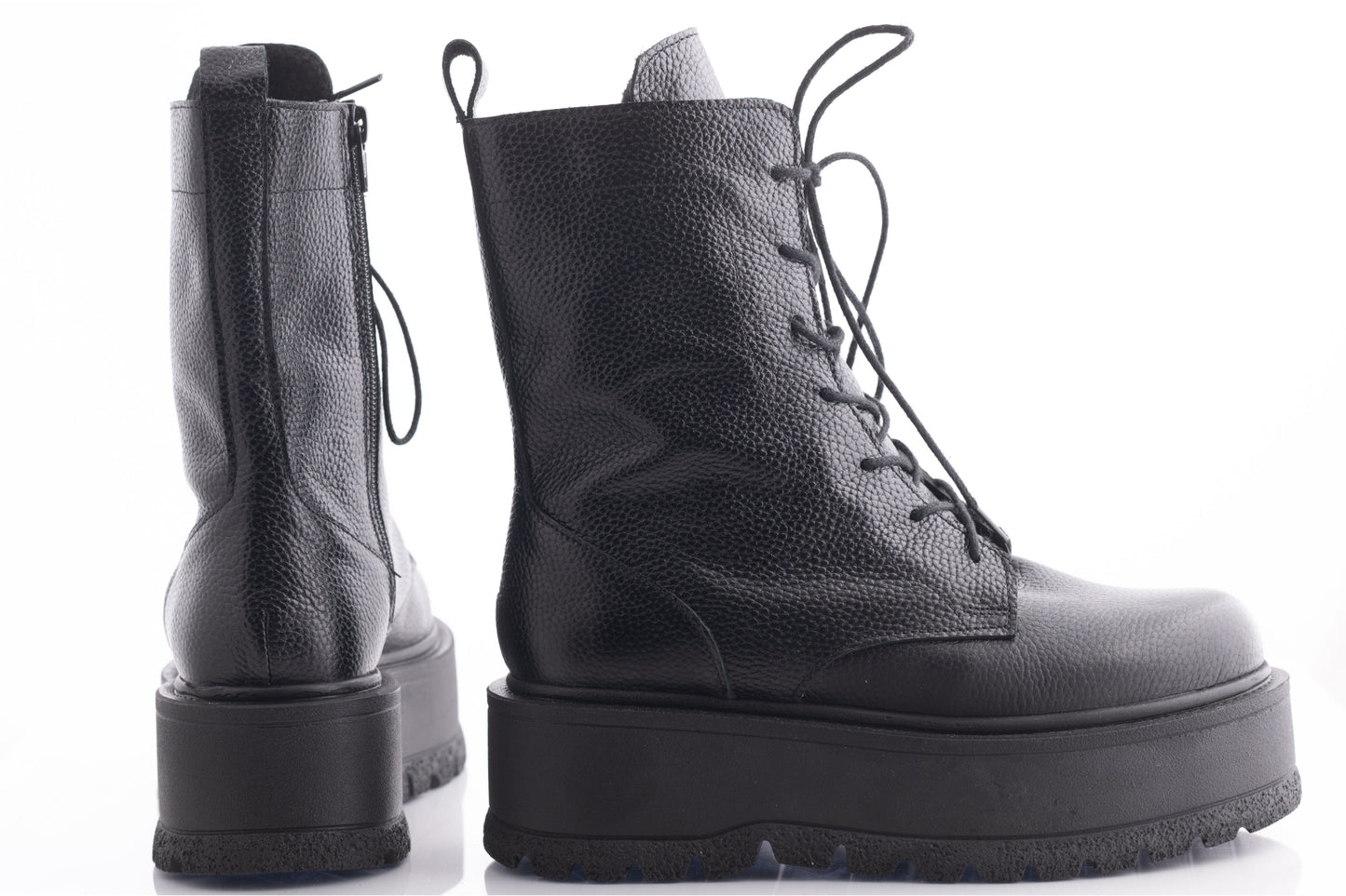 Ghete dama casual piele naturala PERLA 3013 negru box