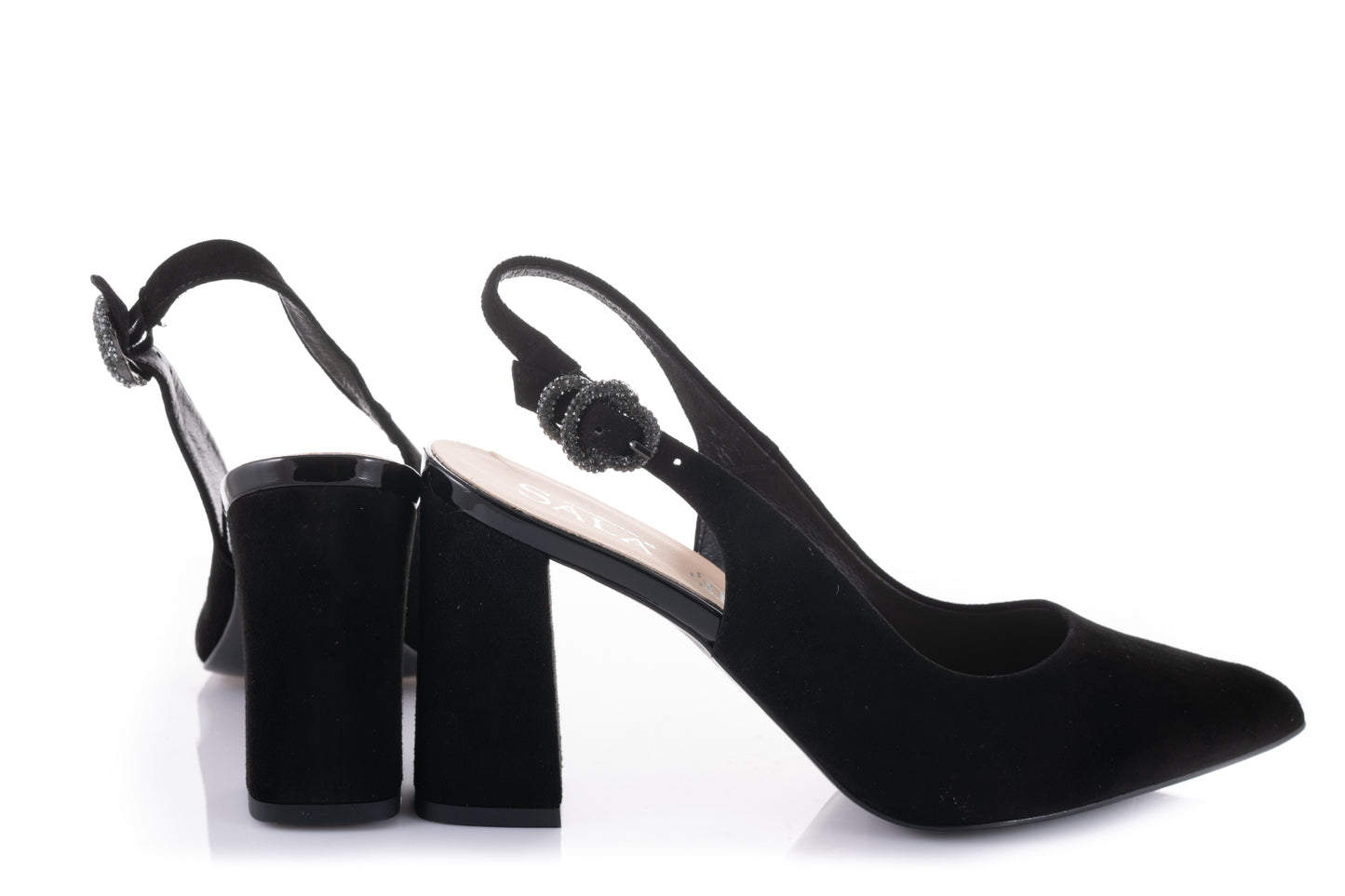 Pantofi dama eleganti piele naturala SALA dec 20180 negru velur