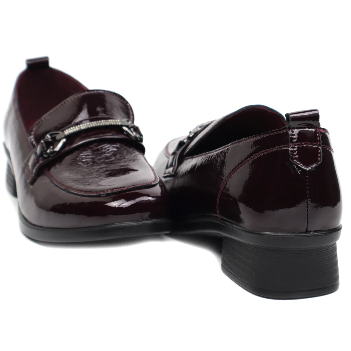 Pantofi dama casual piele naturala FORMAZIONE 735 bordo lac