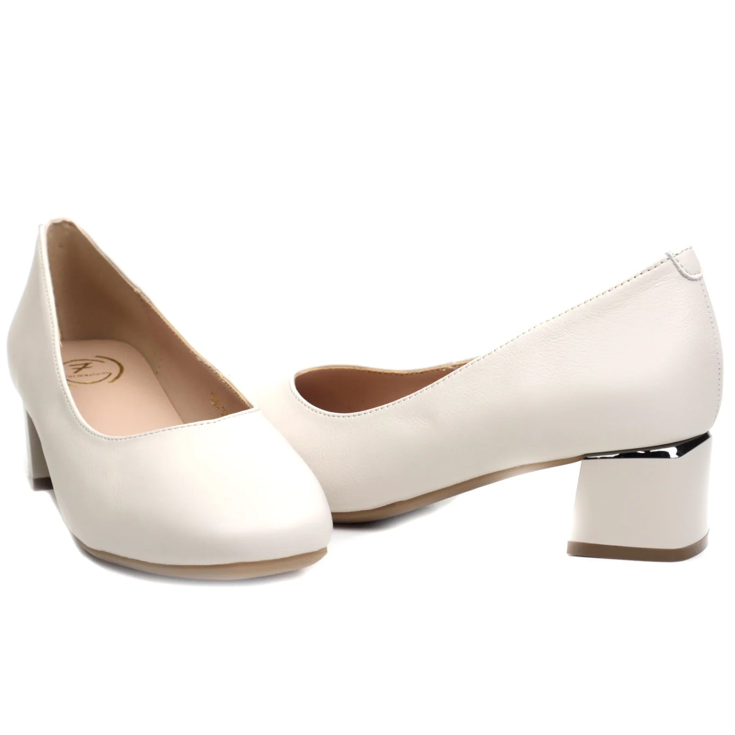 Women's casual shoes made of natural leather FORMAZIONE 1793 cream