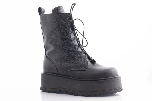Ghete dama casual piele naturala PERLA 3013 negru box