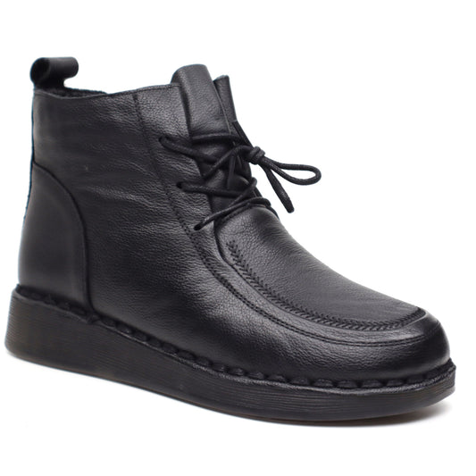 Ghete dama casual piele naturala FORMAZIONE 8750 negru
