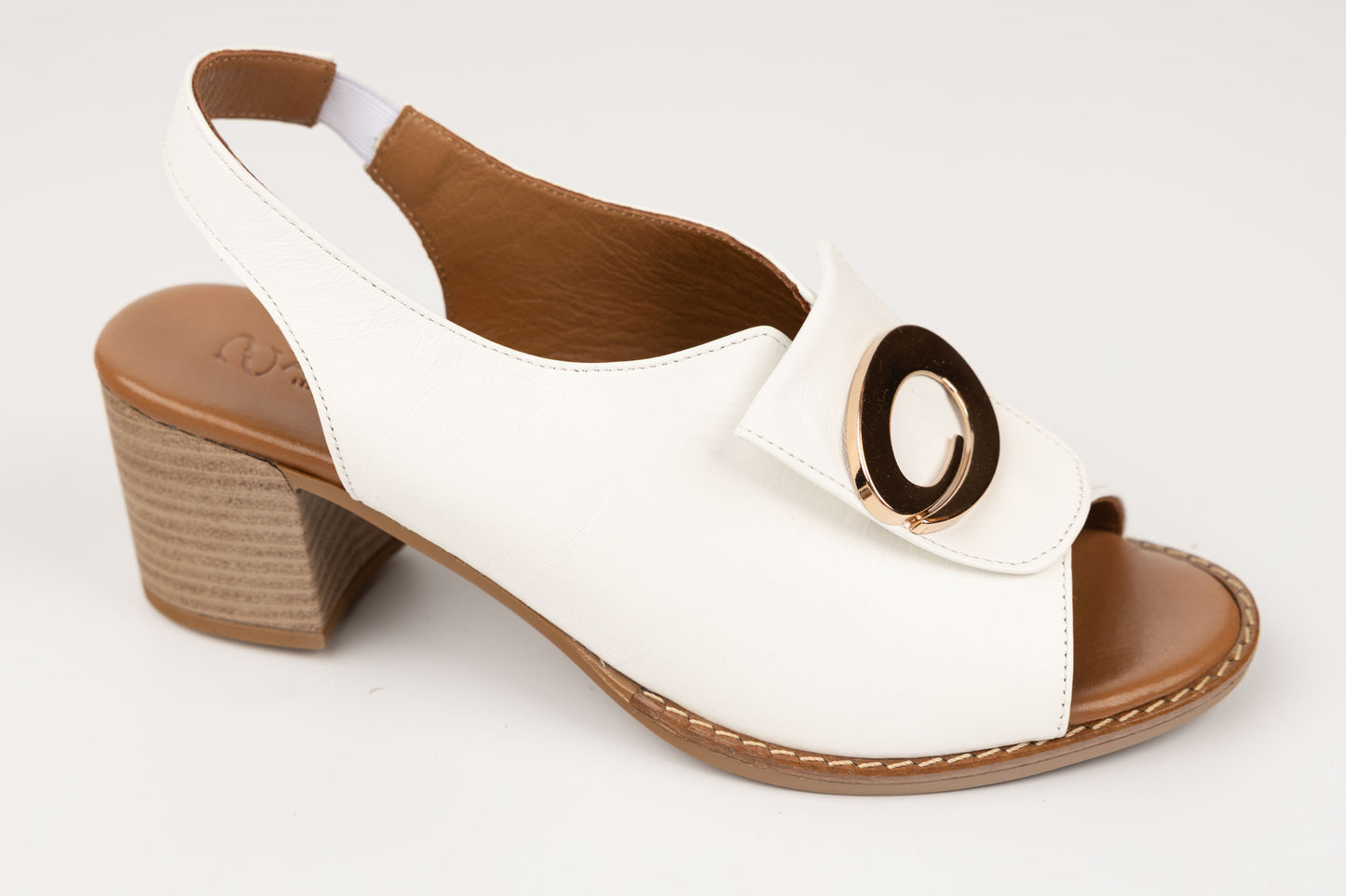 Sandale dama piele naturală ANNAVIOTTI 193 Alb 36-40
