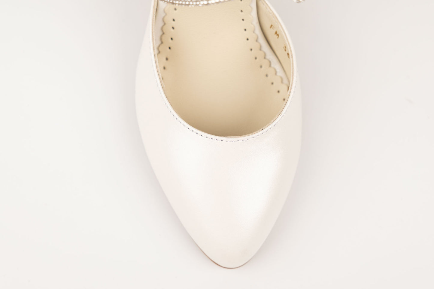 Pantofi dama piele naturală PERLA 3671 Alb sidef