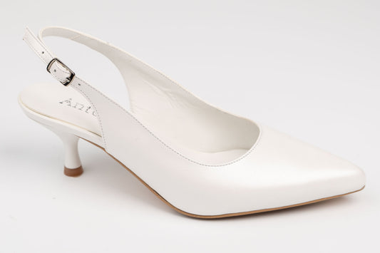 Pantofi damă piele naturală ANTONIO 4176-03 Alb (33-42)