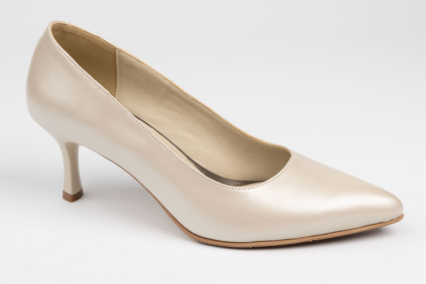 Pantofi dama eleganti piele naturala ANTONIO 5420 Bej Sidef