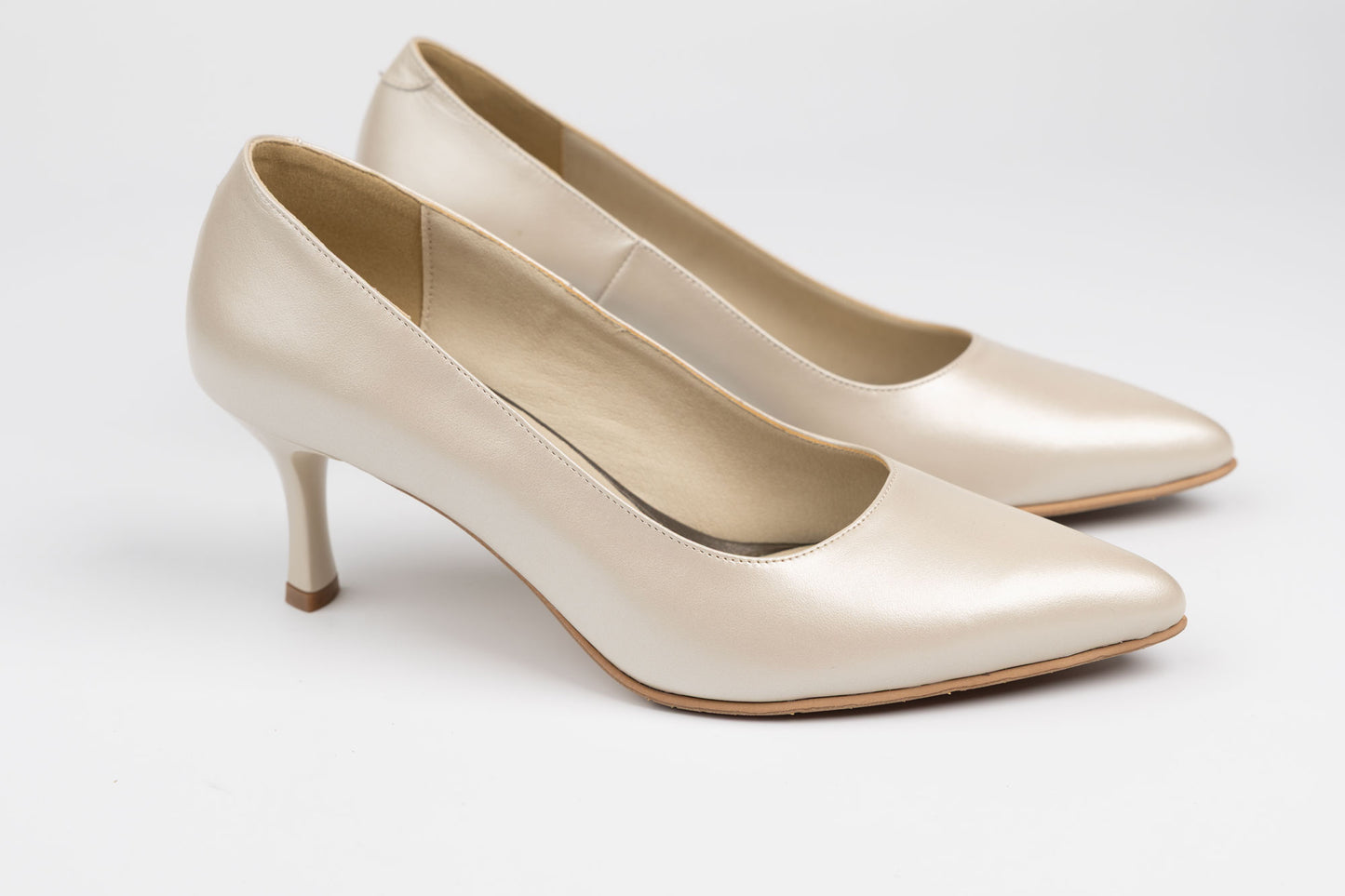 Pantofi dama eleganti piele naturala ANTONIO 5420 Bej Sidef