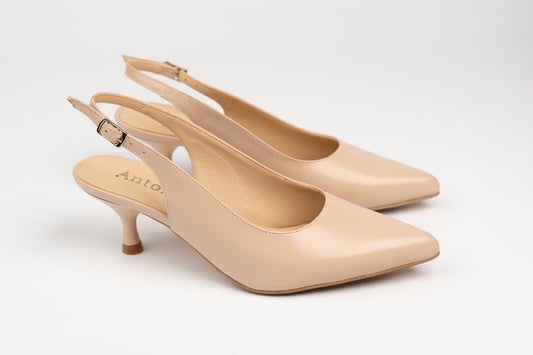 Pantofi damă piele naturală ANTONIO 4176-03 Ivori (33-40)