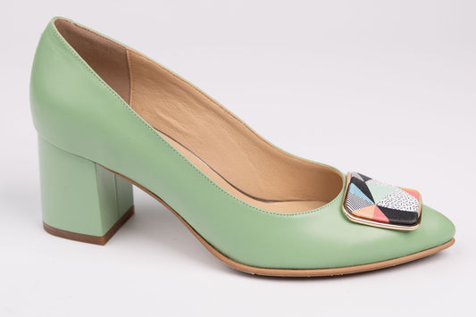 Pantofi damă piele naturală ANTONIO 19462 Verde (34-41)