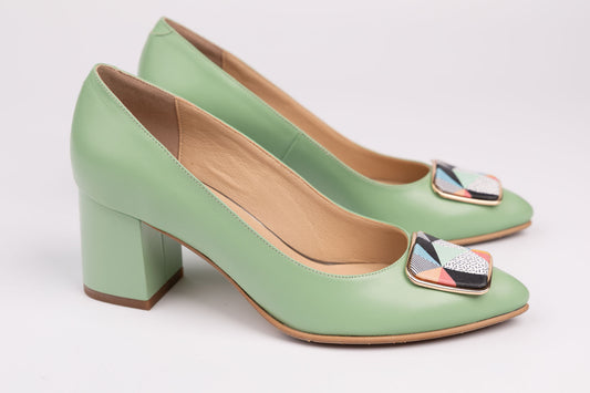 Pantofi damă piele naturală ANTONIO 19462 Verde (34-41)