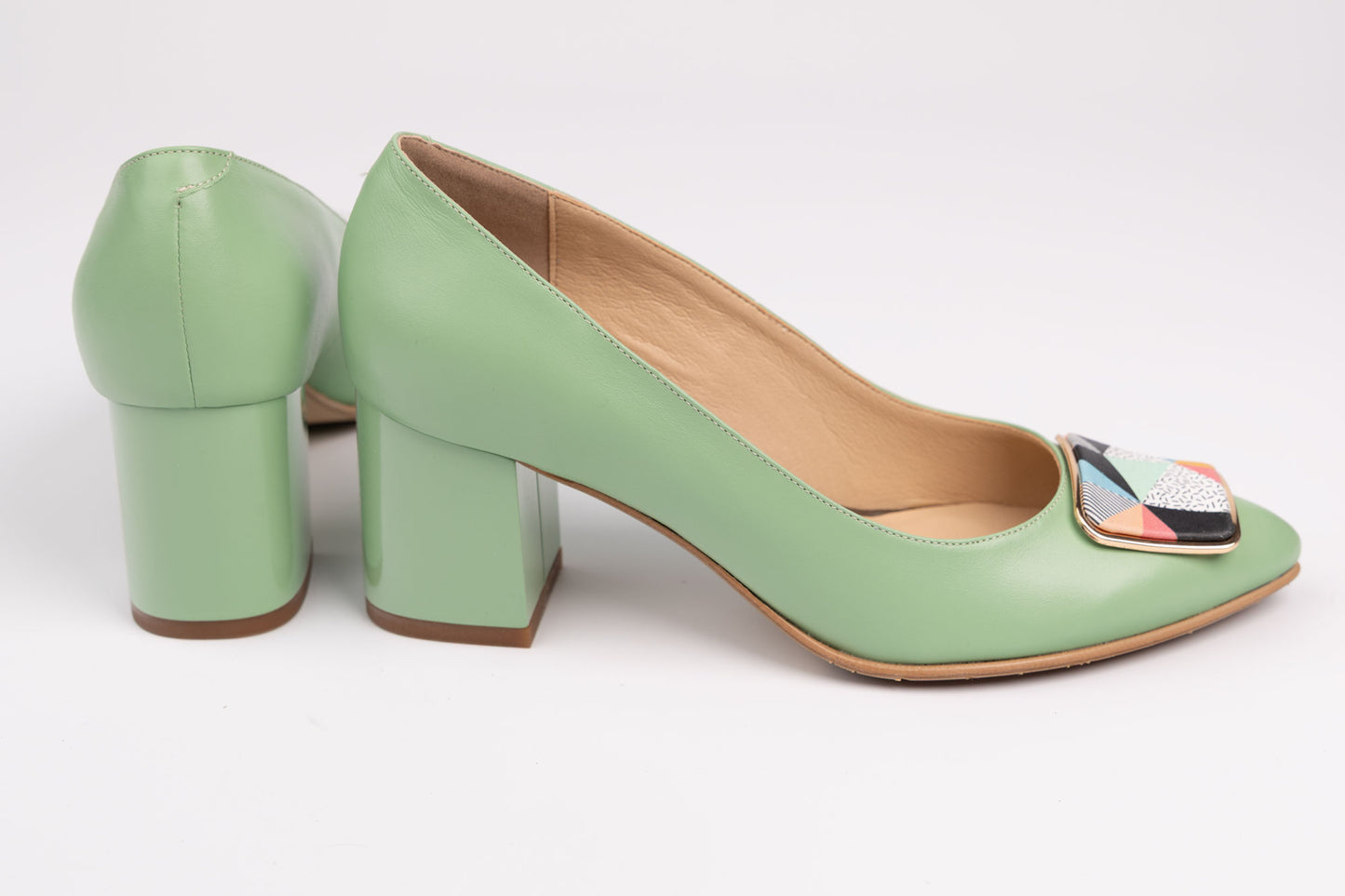 Pantofi damă piele naturală ANTONIO 19462 Verde (34-41)