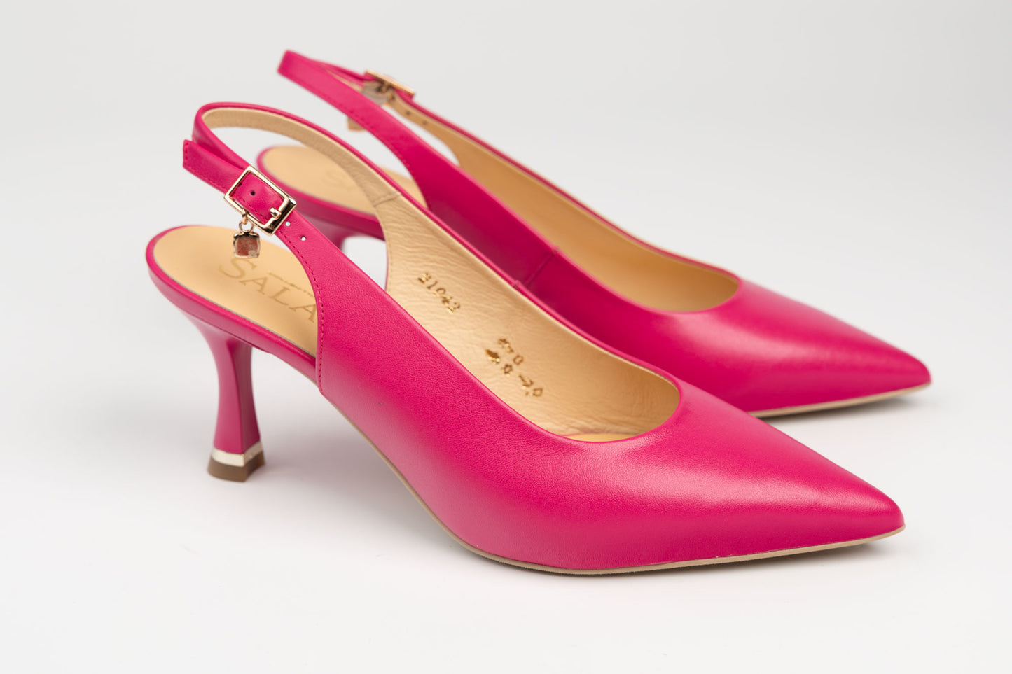 Pantofi damă piele naturală SALA 21042 Fuxia