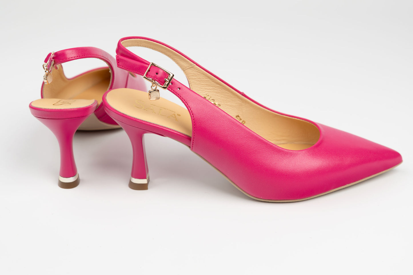 Pantofi damă piele naturală SALA 21042 Fuxia