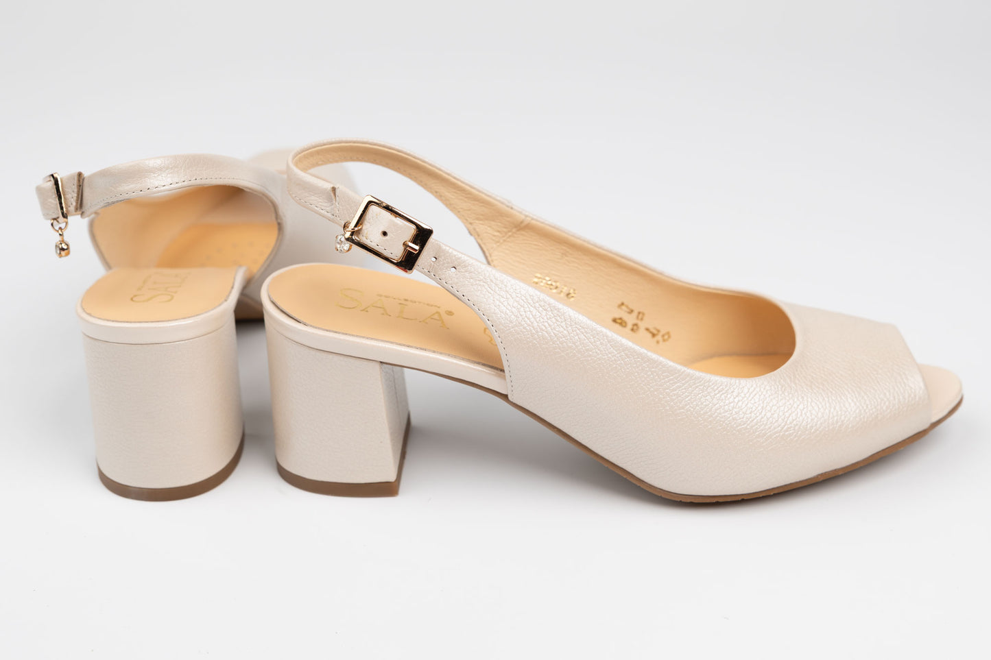 Sandale dama elegante piele naturala SALA 20018 Bej