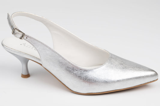 Pantofi damă piele naturală ANTONIO 4176-03 Argintiu (33-42)