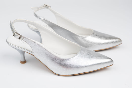 Pantofi damă piele naturală ANTONIO 4176-03 Argintiu (33-42)