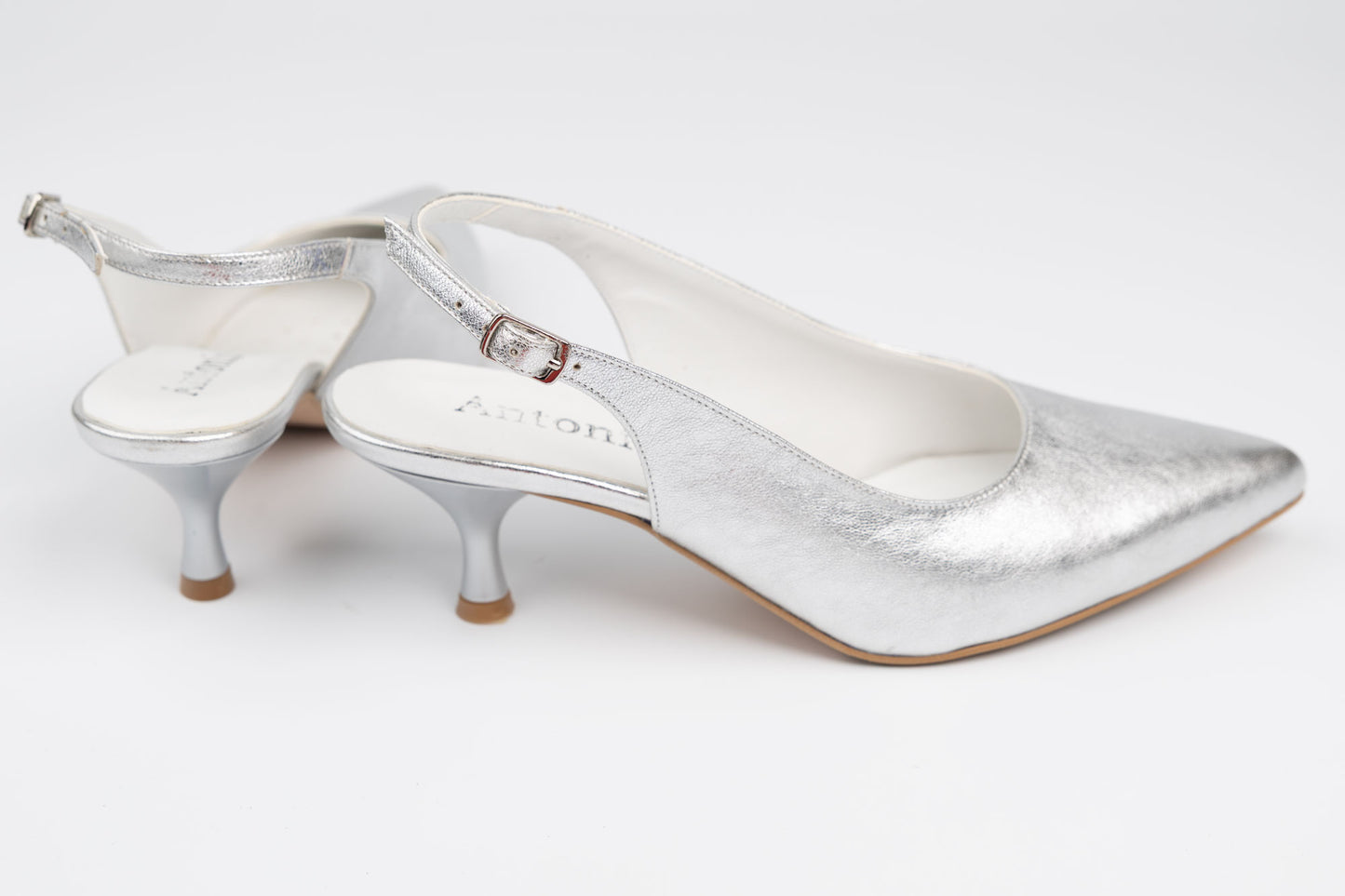 Pantofi damă piele naturală ANTONIO 4176-03 Argintiu (33-42)