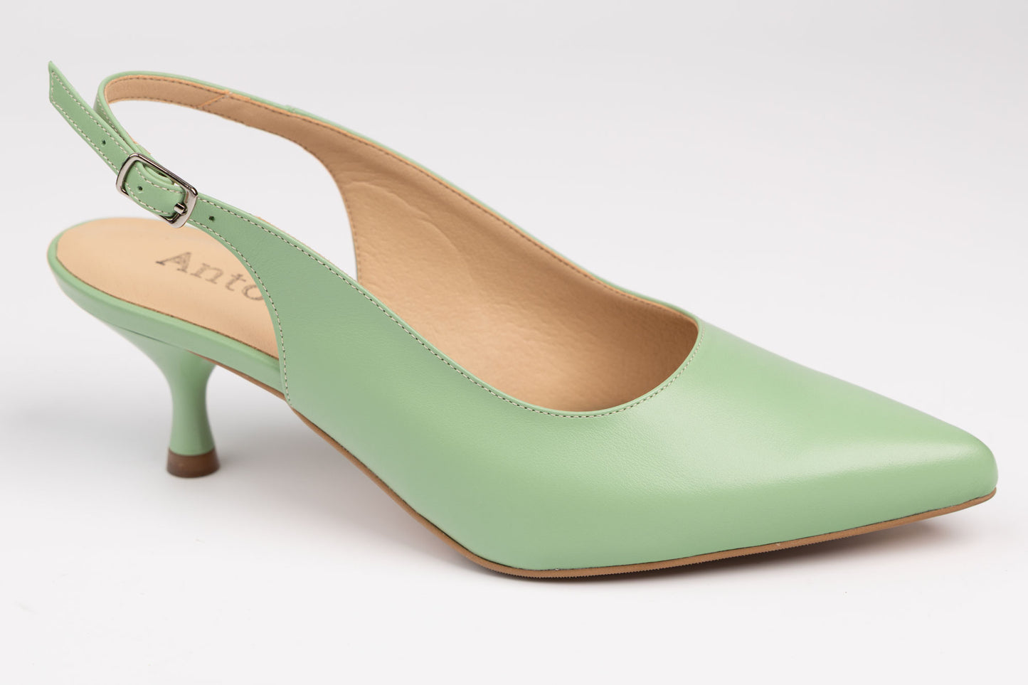Pantofi damă piele naturală ANTONIO 4176-03 Verde (33-40)