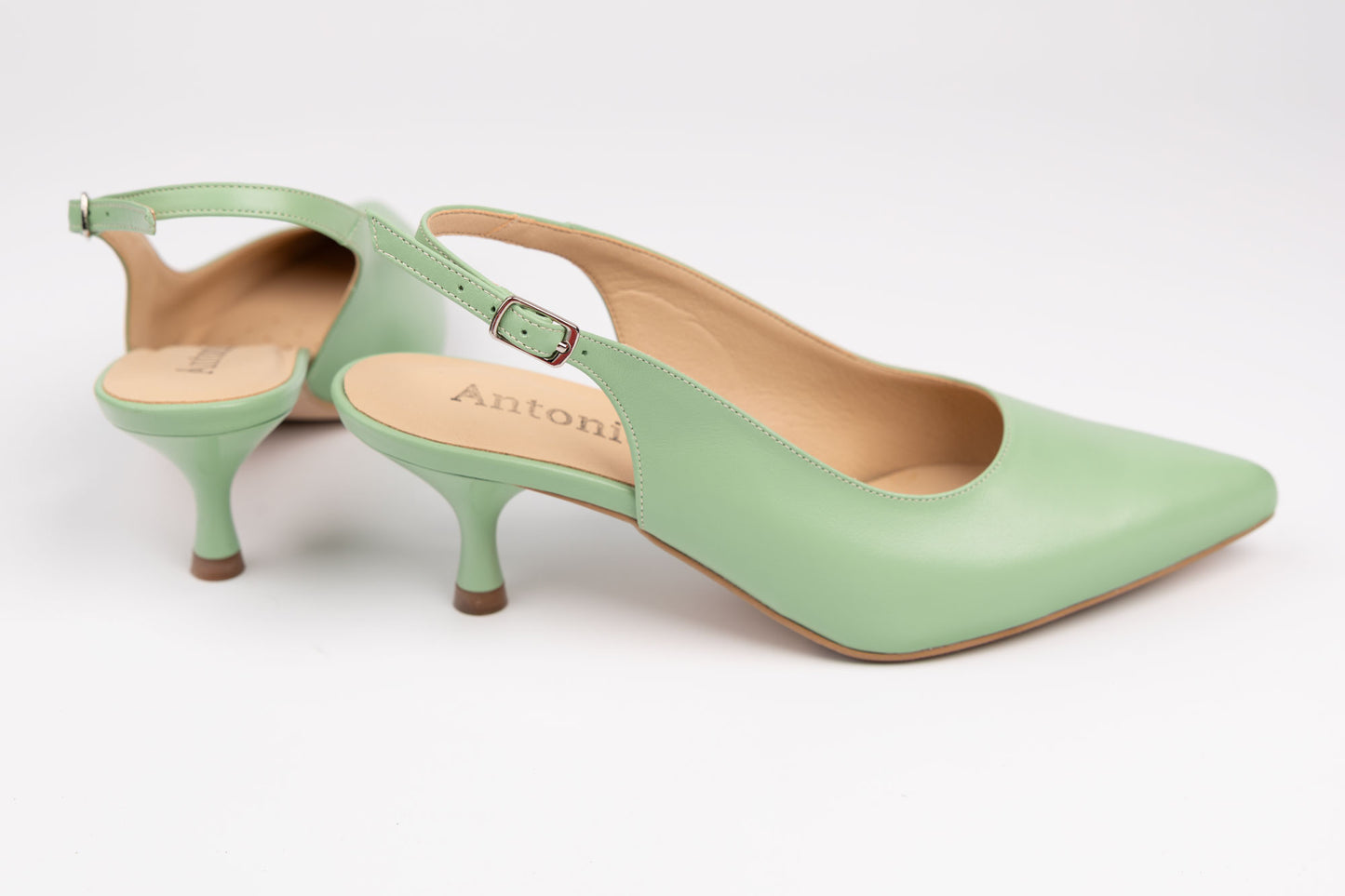 Pantofi damă piele naturală ANTONIO 4176-03 Verde (33-40)
