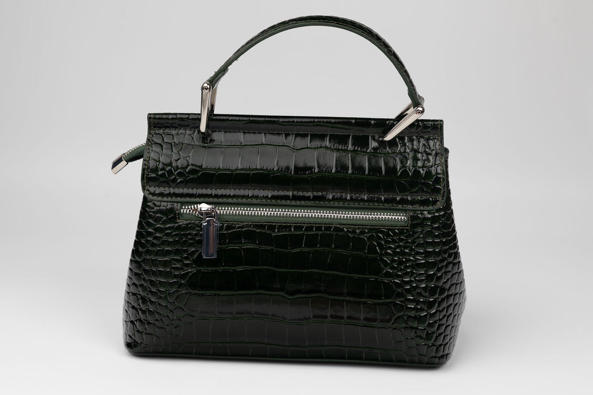 Poșetă damă piele naturală FENIX FASHION 8601 Verde