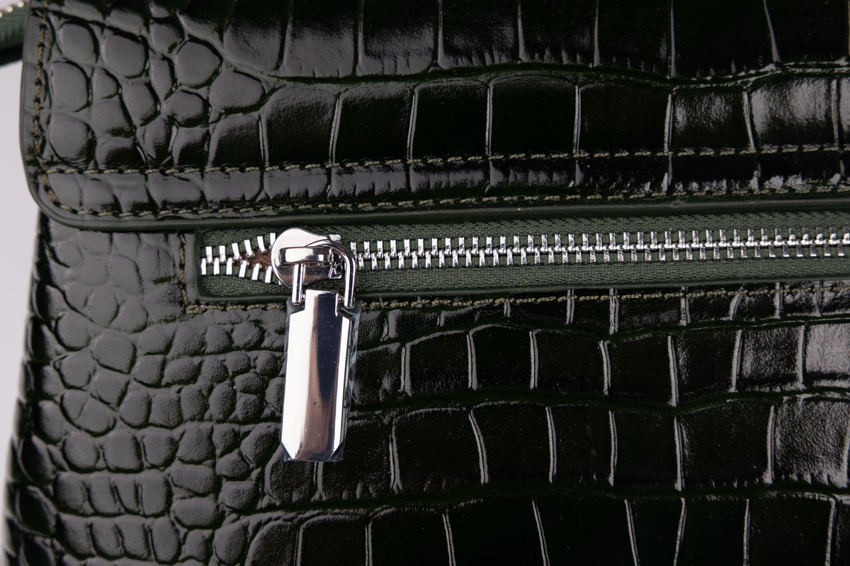 Poșetă damă piele naturală FENIX FASHION 8601 Verde