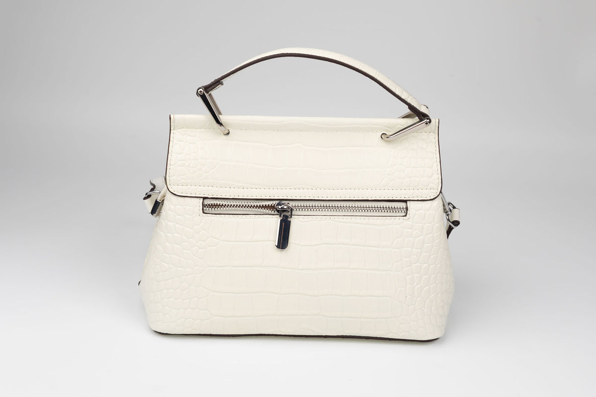 Poșetă damă piele naturală FENIX FASHION 8601 Alb