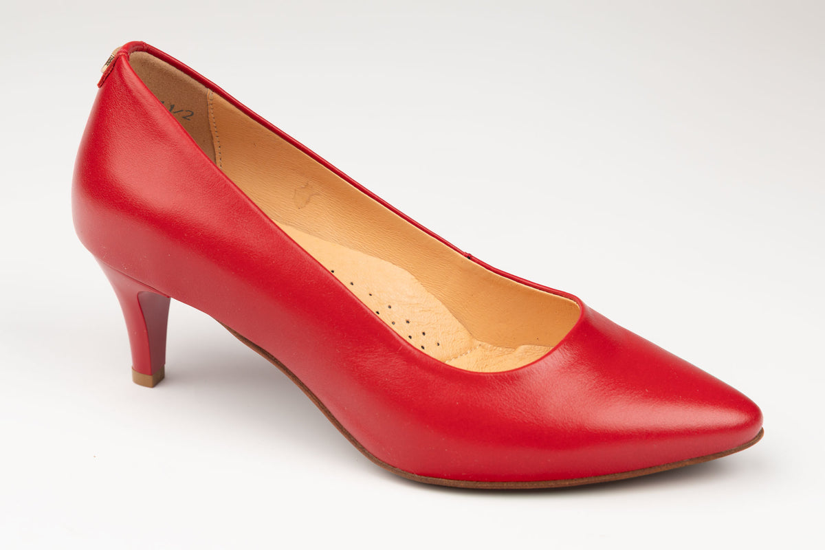 Pantofi damă piele naturală PULSO 1575 Roșu XXL
