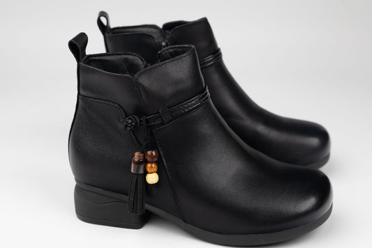 Ghete damă piele naturală FORMAZIONE 9881 Negru(36-41)