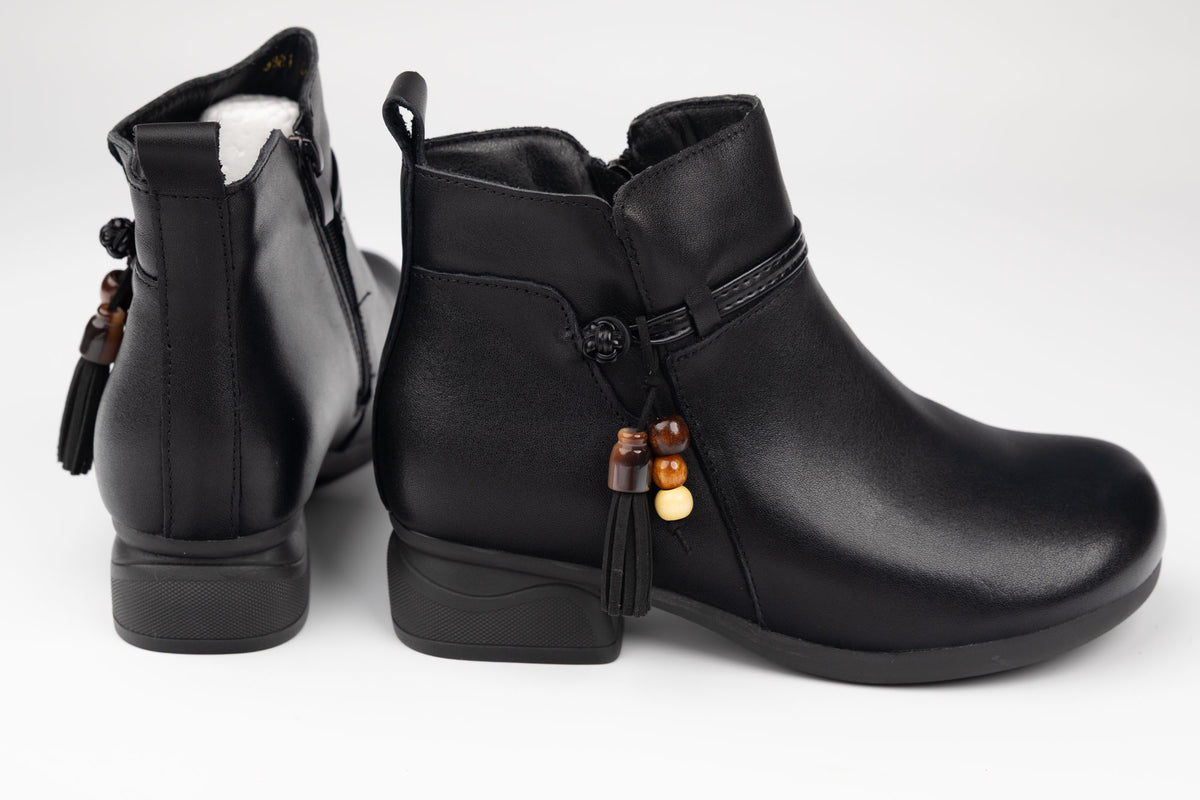 Ghete damă piele naturală FORMAZIONE 9881 Negru(36-41)