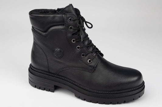 Ghete damă piele naturală RIEKER 3103-00 N box