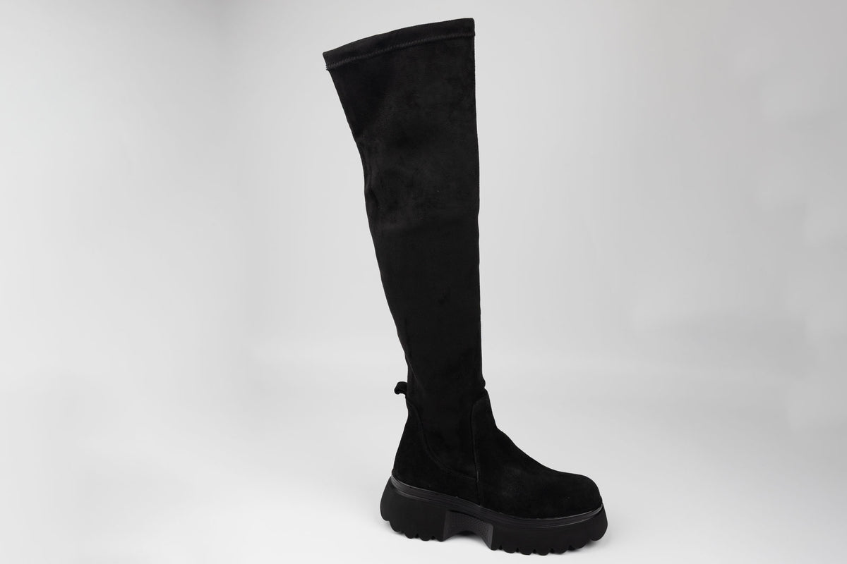 Cizme dama piele naturala intoarsa stretch elastic DOGATI 022235-5 N vel (36-40)