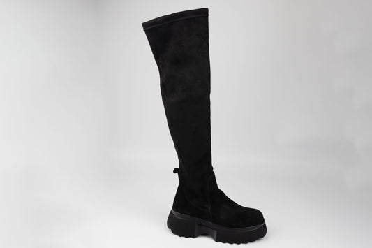Cizme dama piele naturala intoarsa stretch elastic DOGATI 022235-5 N vel (36-40)