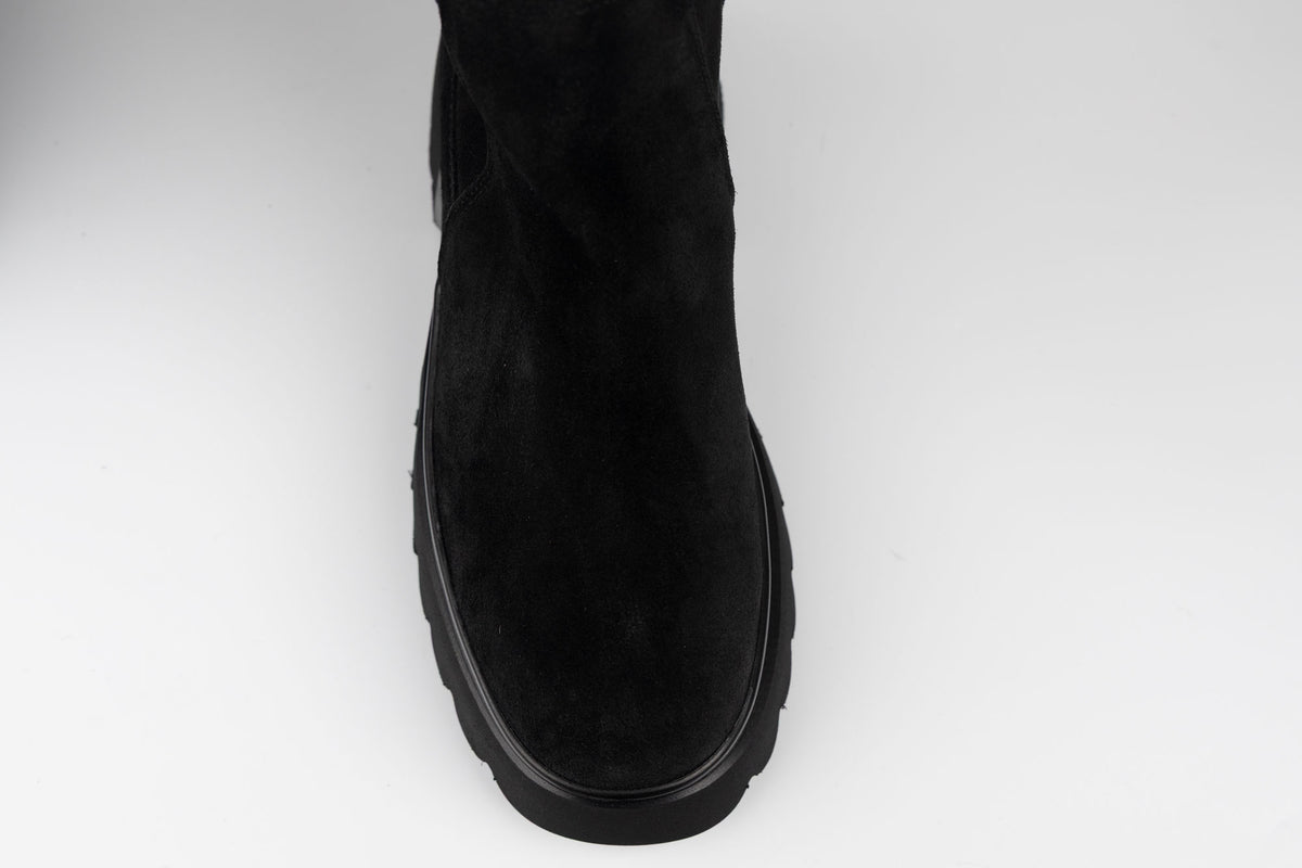 Cizme dama piele naturala intoarsa stretch elastic DOGATI 022235-5 N vel (36-40)