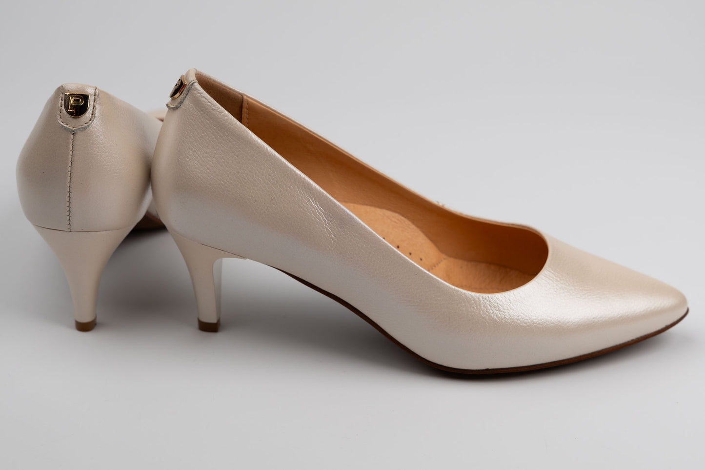 Pantofi damă piele naturală PULSO 1575 Crem ( calapod XXL) 33-44