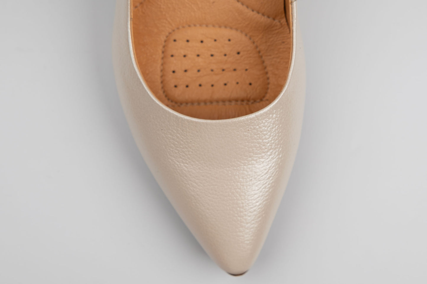 Pantofi damă piele naturală PULSO 1575 Crem ( calapod XXL) 33-44