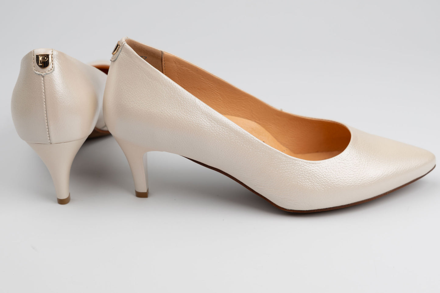 Pantofi damă piele naturală PULSO 1575 Crem ( calapod XXL) 33-44