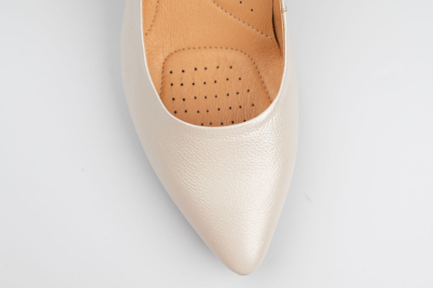 Pantofi damă piele naturală PULSO 1575 Crem ( calapod XXL) 33-44