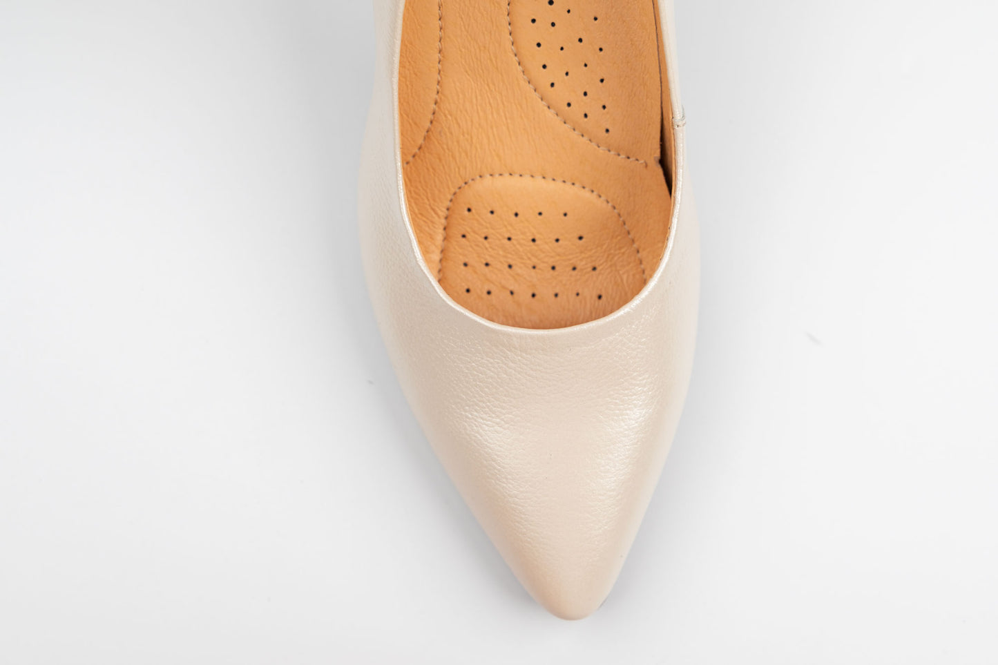Pantofi damă piele naturală PULSO 1574 Crem ( calapod XXL) 33-44